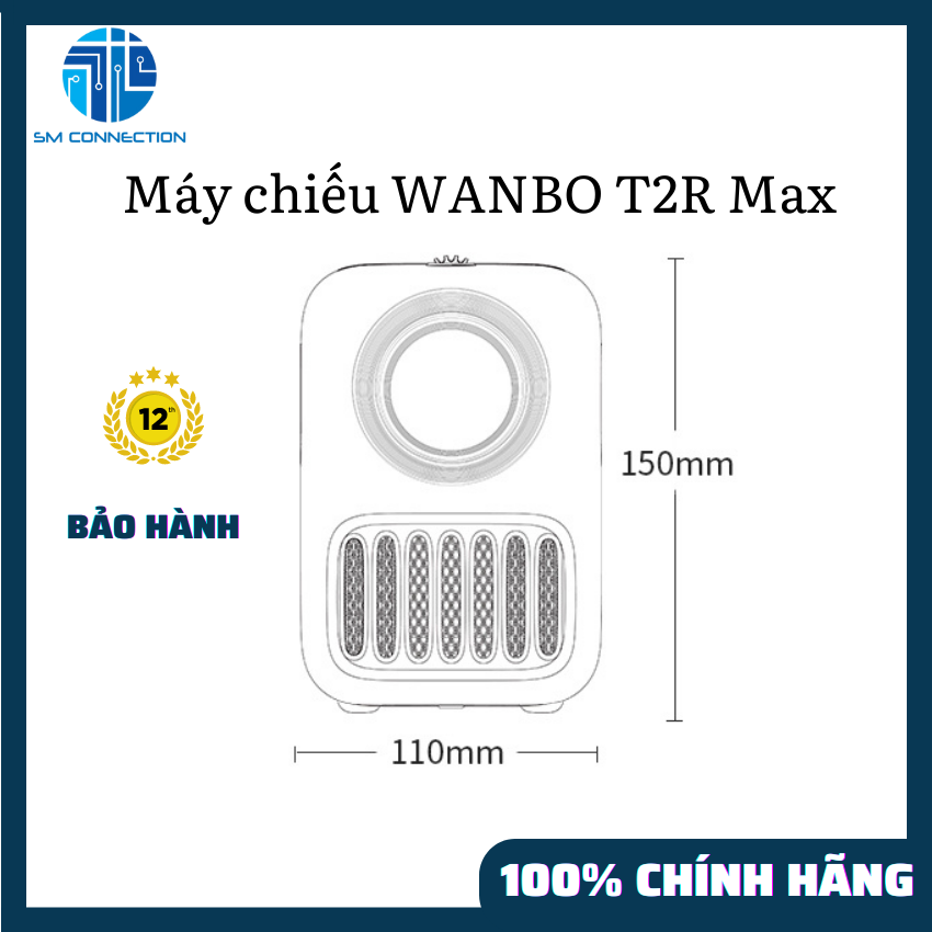 MÁY CHIẾU WANBO T2R MAX FULL HD 1080P - HÀNG CHÍNH HÃNG