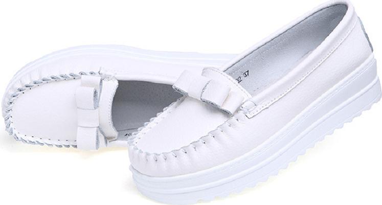 Women's Platform Casual Shoes Shallow PU Leather Loafers