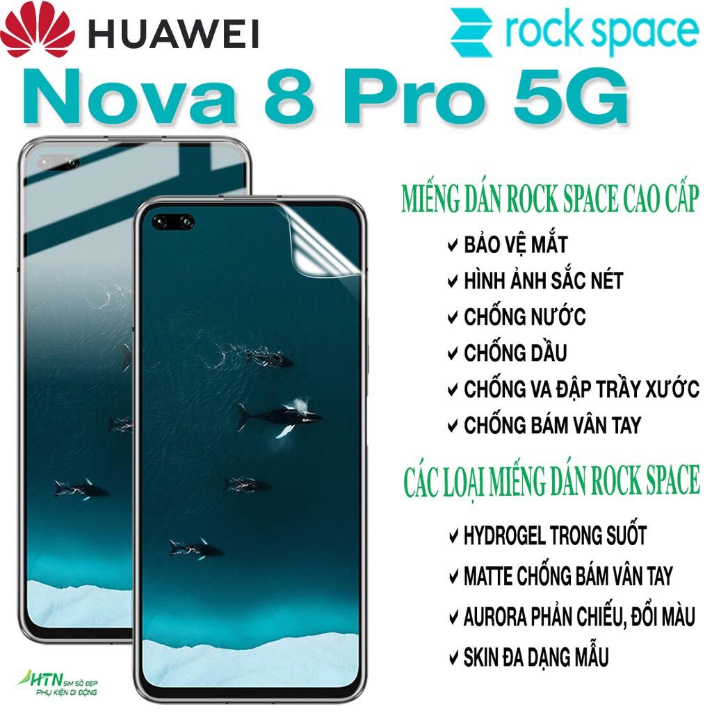 Miếng dán cao cấp rock space cho Huawei Nova 8 Pro 5G Hydrogel ( trong suốt )/ Matte ( nhám chống vân tay ) dán màn hình/ mặt sau lưng điện thoại tự phục hồi vết xước nhỏ chống ánh sáng xanh - Hàng chính hãng