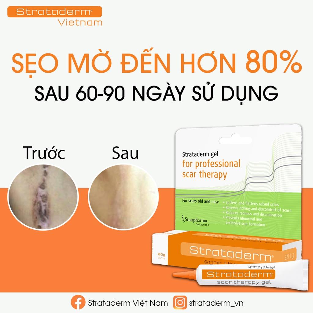 Gel Silicone ngăn ngừa sẹo xấu Strataderm 20g