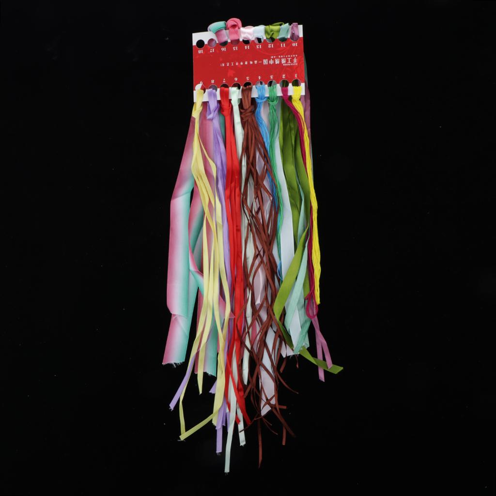 2x DIY Ribbon Embroidery Kit Flower Cross Stitch Crafts Wall Arts Ornaments