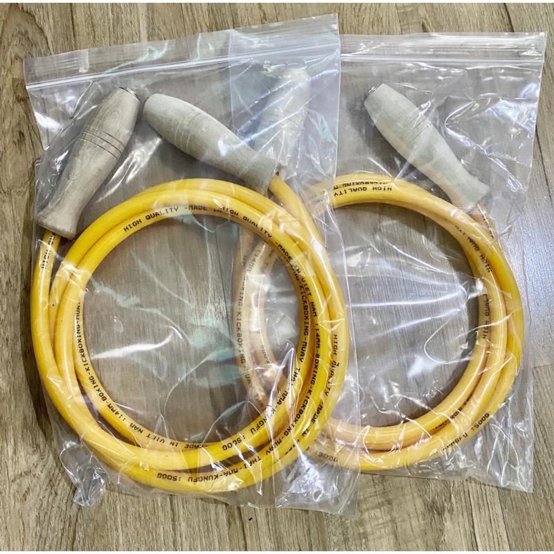 Dây Nhảy Boxing Muay Thái tập thể lực dài 2.6m - 3m, Dây nhảy cao su bản to nặng 500g cán gỗ cao cấp - LYLYSPORTS