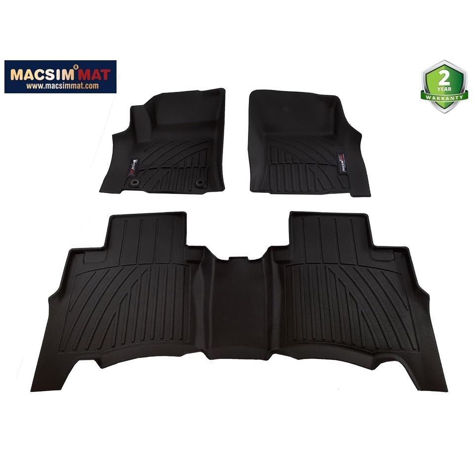 Thảm lót sàn xe ô tô Toyota Fortuner 2008-2015 Nhãn hiệu Macsim chất liệu nhựa TPV cao cấp màu đen, màu be - 3