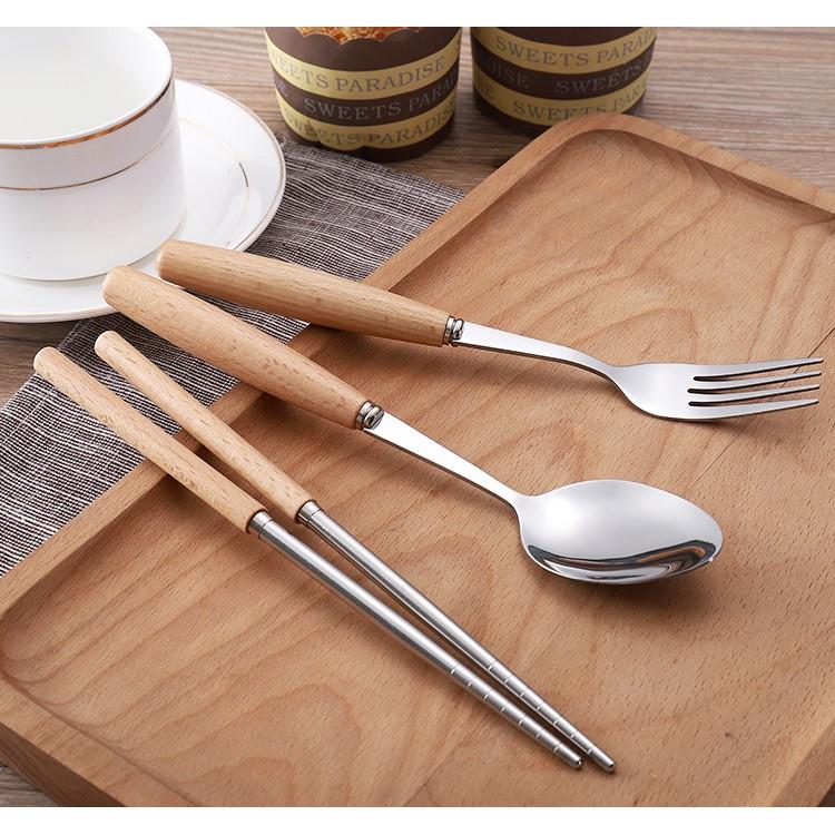 Bộ đũa muỗng nĩa lúa mạch cao cấp