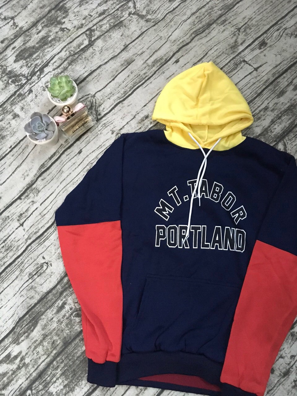 (40-58kg) Áo hoodie unisex nam/nữ chất nỉ bông mỏng in chữ MT.TABOR PORTLAND. Ảnh thật trải sàn