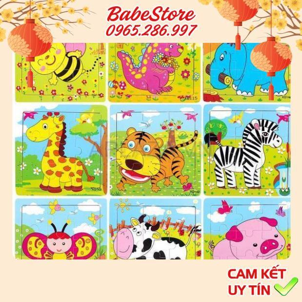 Combo 20 Tranh Ghép Bằng Gỗ 2D và 3D Hình Con Vật Và Phương Tiện Giao Thông