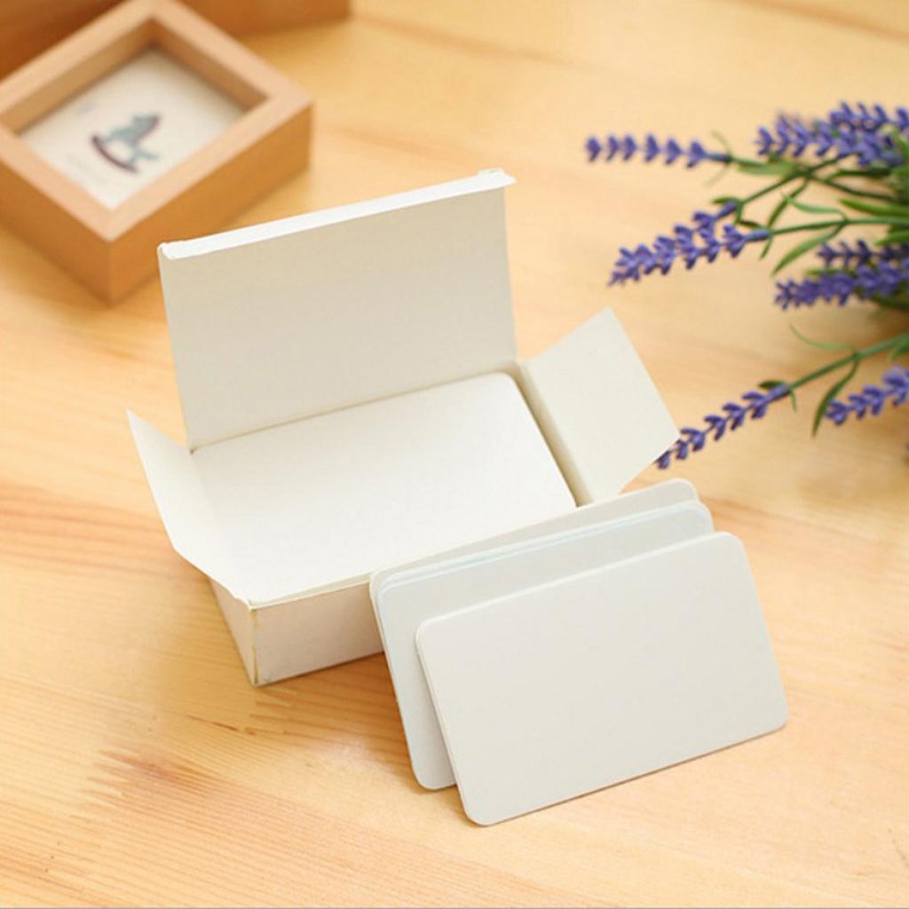 2 Boxes White+Black Paper Blank Index Flash Cards DIY Message, 90 Sheets