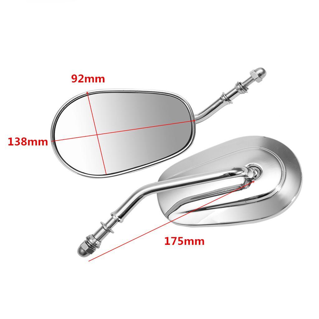 Pair Aluminum Alloy Motorcycle Rear View Mirrors Universal for Motorcycles