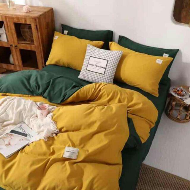 Set 4 món chăn ga gối cotton Hàn Quốc