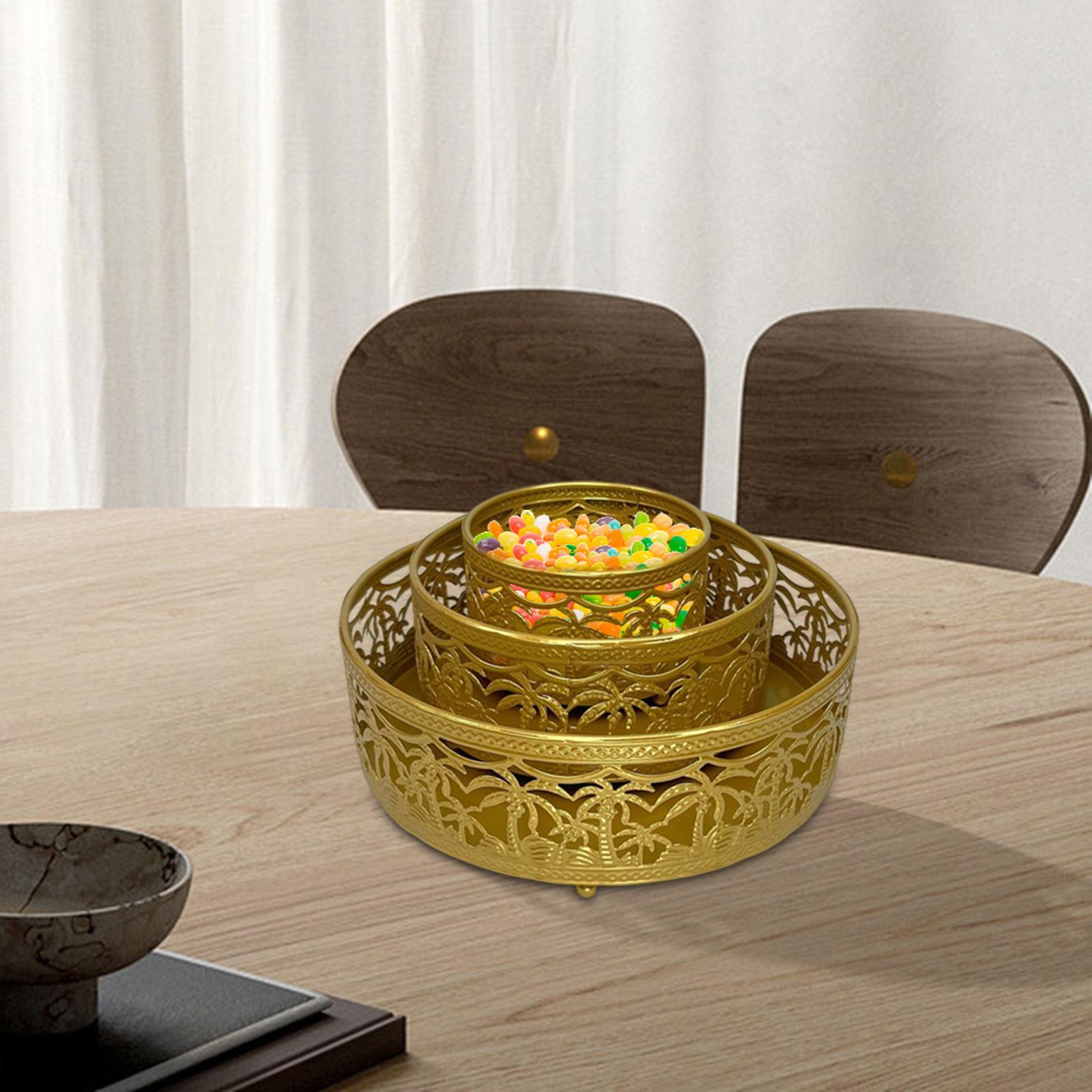 3Pcs Cake Stand Set Dessert Plate Tray for Afternoon Tea Supplies Centerpiece New Year