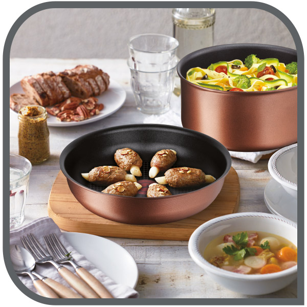 Bộ nồi chảo cán rời 5 món Tefal Ingenio Resource L6759522 - Lớp phủ Titanium Pro 2X - Độ bền lên tới 8 năm - Hàng chính hãng