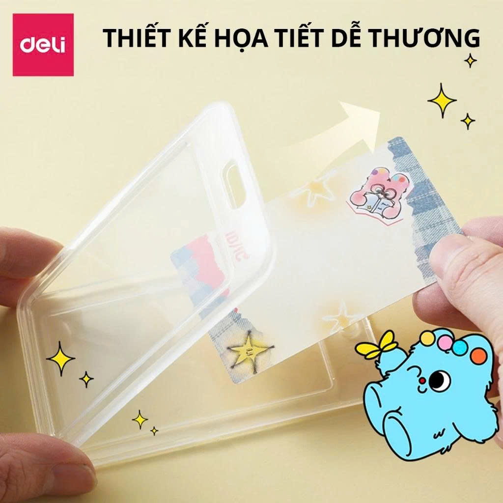 Dây Đeo Thẻ PuPuBaBy Deli Dễ Thương Kéo Dài Được Thẻ Dây Thẻ Móc Trong Suốt Bảng Tên Đựng Thẻ Học Sinh Nhân Viên