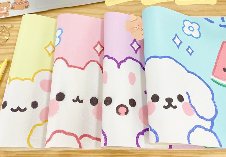 Tấm lót bàn phím 30 cm x 59cm hình cún gấu dễ thương