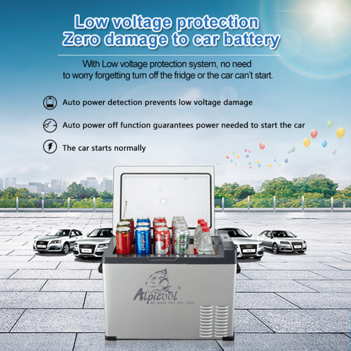 Tủ lạnh mini dùng trong nhà và trên ô tô thương hiệu Alpicool C25 - Công suất 45 W, làm lạnh nhanh đến -20 độ C - Hàng nhập khẩu