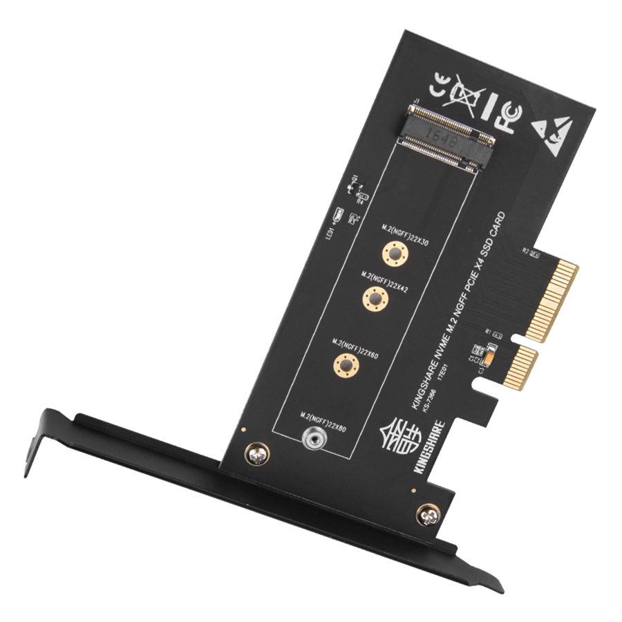 Adapter Kingshare Chuyển Đổi SSD M2 NVMe To PCIe 3.0 x 4 - Hàng Nhập Khẩu