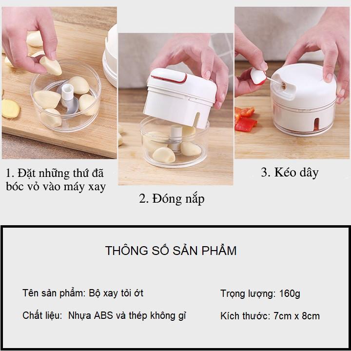 Xay tỏi ớt cầm tay mini đa năng tiện dụng cao cấp Máy xay tỏi ớt