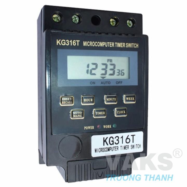 Công tắc hẹn giờ weekly điện tử 16 chu kỳ Bật Tắt Mở - KG316T, 220V AC, 5000W (loại có biến áp cách ly)