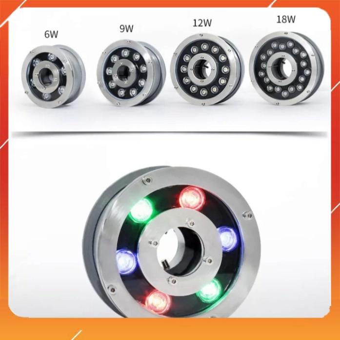 Đèn âm nước đổi màu nhiều công suất 9w điện 12V/24V