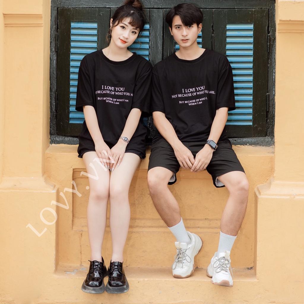 Áo đôi nam nữ thời trang phông tay lỡ unisex chất mịn đẹp Oversize