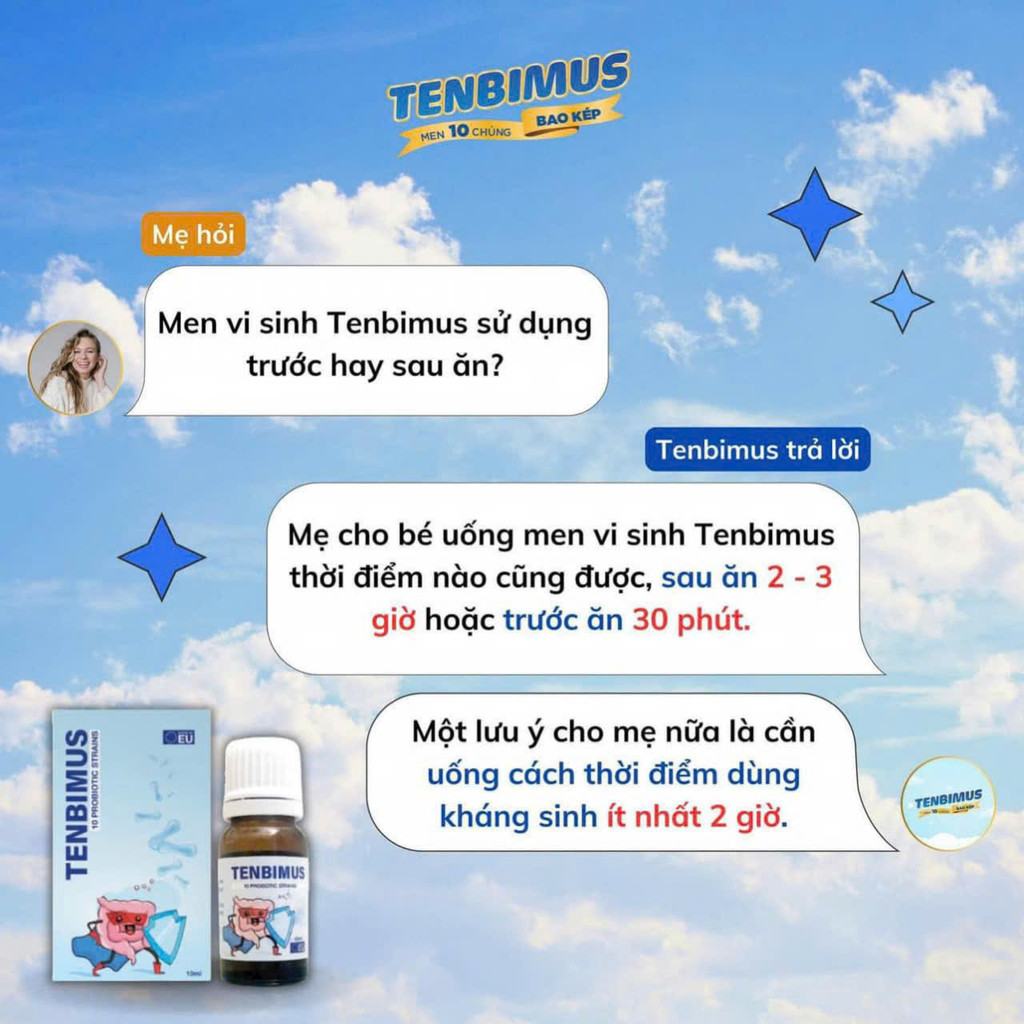 TENBIMUS – Men Vi Sinh đa chủng châu Âu Chai 10ml