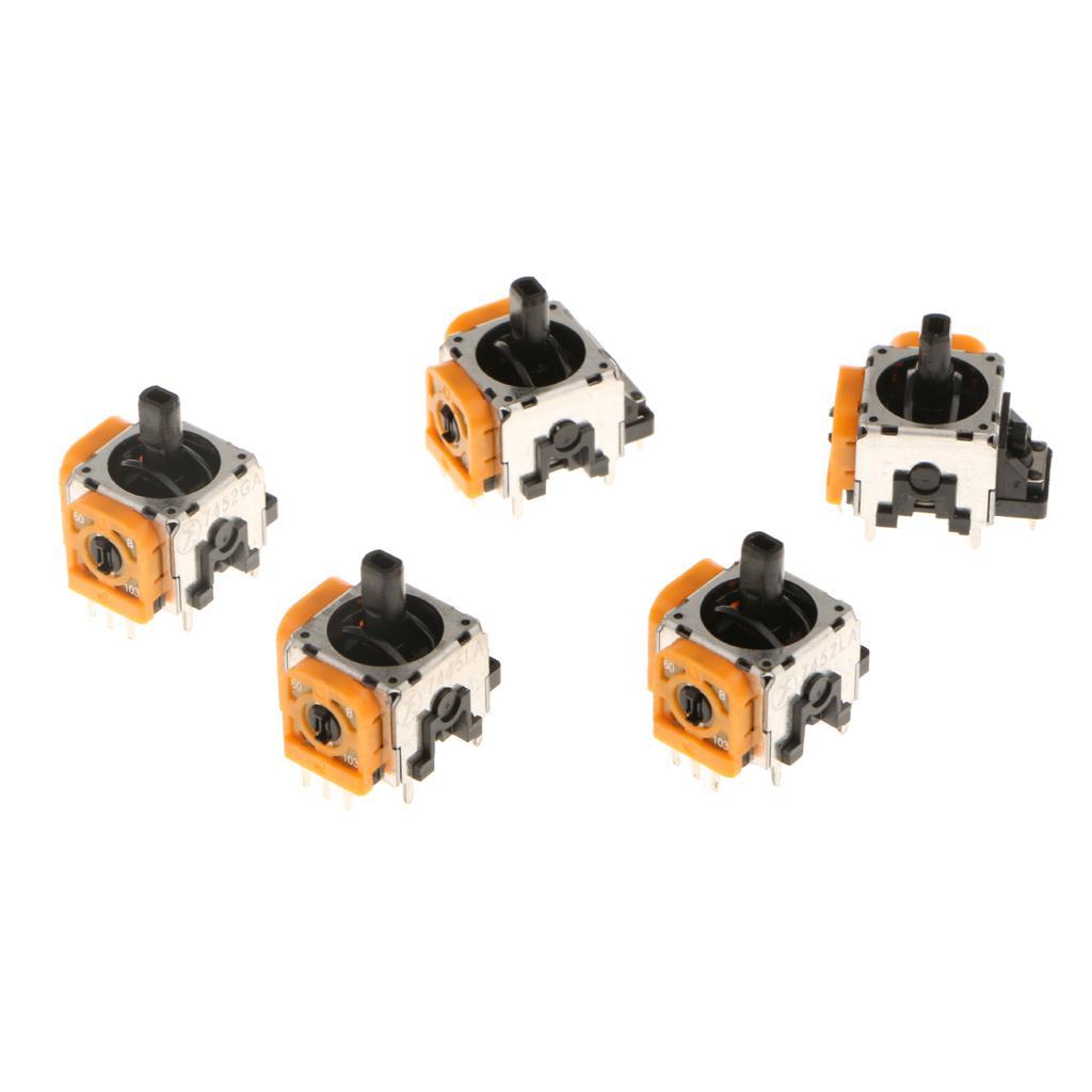 5 Pieces 3D Analog Joystick Wireless Controller Rocker for   Yellow