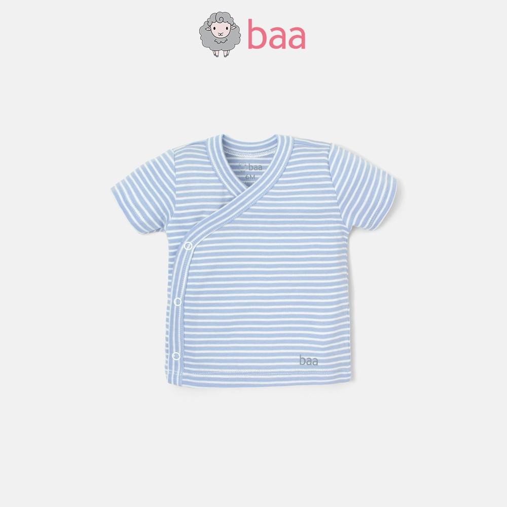 Áo sơ sinh unisex BAA BABY đắp chéo ngắn tay cho bé trai và bé gái từ 0-12 tháng - UN-AL01N