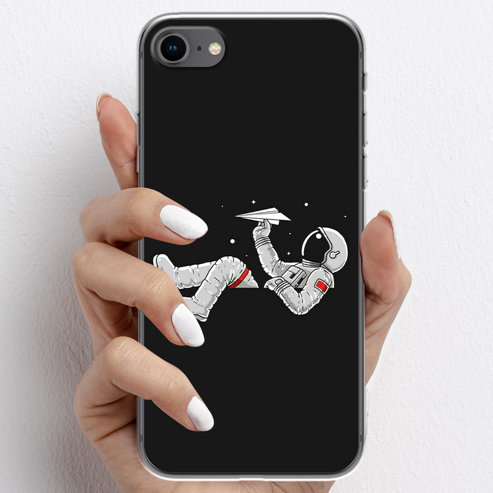 Ốp lưng cho iPhone 7, iPhone 8 nhựa TPU mẫu Phi hành gia