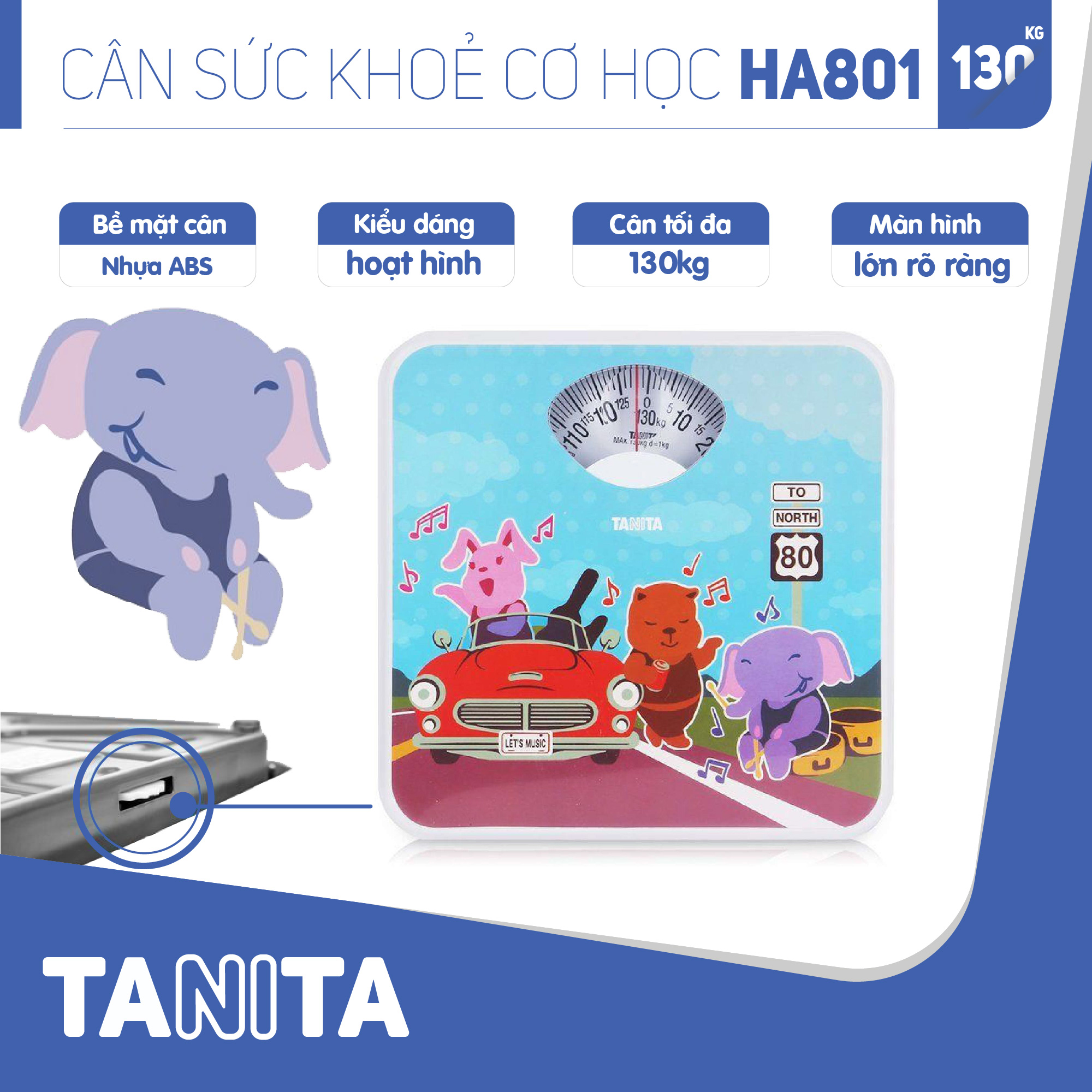 Cân sức khoẻ cơ học Tanita HA801 Nhật Bản Tanita, chính hãng nhật bản,cân cơ học,cân chính hãng,cân nhật bản,cân sức khoẻ y tế,cân sức khoẻ gia đình,cân sức khoẻ cao cấp,cân 120kg,cân 130kg, Cân sức khoẻ mini (HÌNH ĐỘNG VẬT NGỘ NGHĨNH)