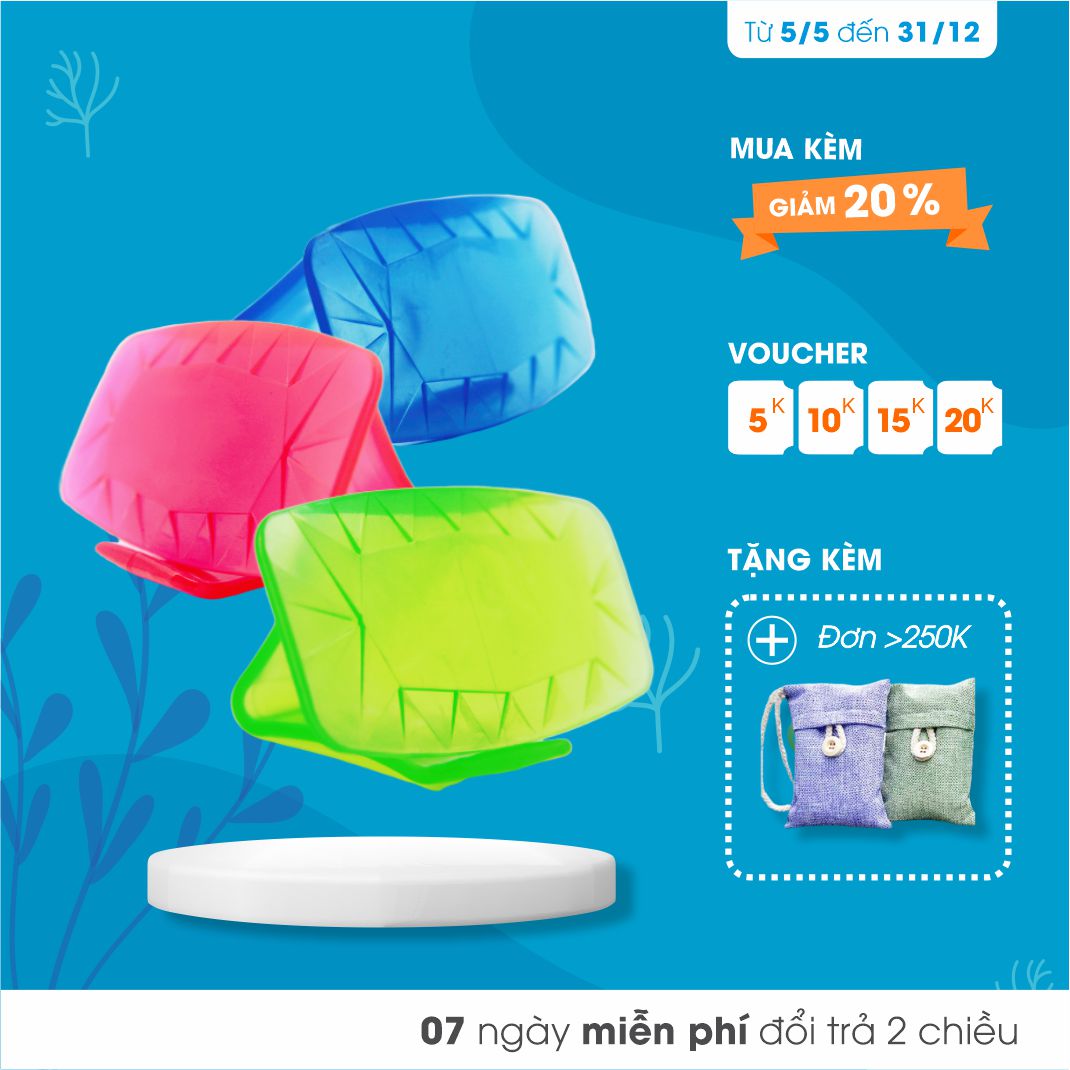 Combo 3 Kẹp Thơm Khử Mùi Nhà Vệ Sinh ECODEALS Clip Fresher - Gấp 3 sáp thường, an toàn sức khỏe - Mùi ngẫu nhiên