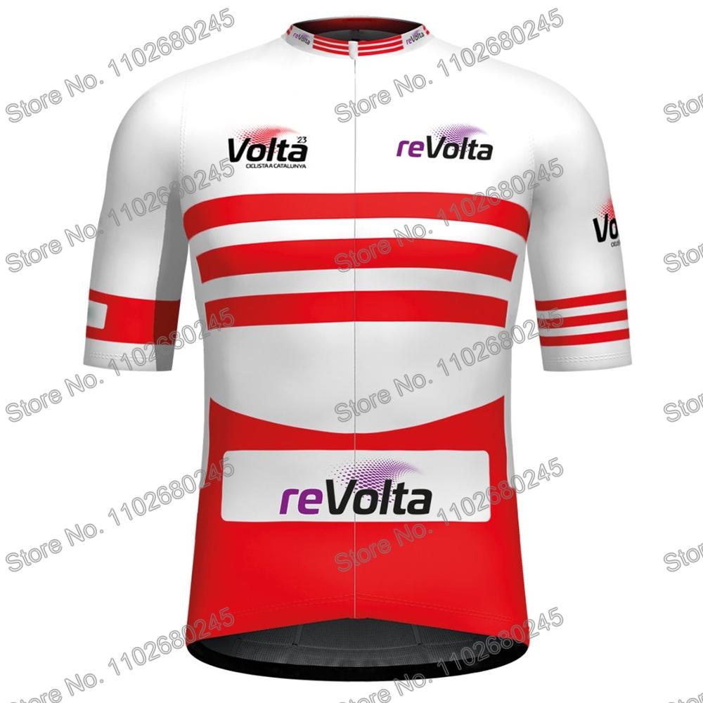 2023 Volta Một chiếc áo đạp xe đạp Catalunya Mùa hè Jersey Jersey Men Road Shirt áo ngắn áo sơ mi xe đạp Color: 1 Size: L