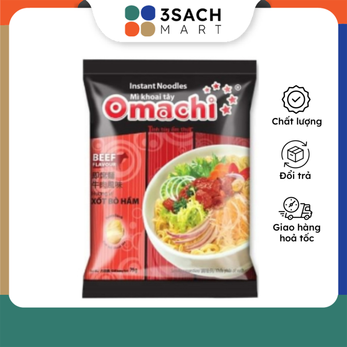 Mì Omachi Xốt Bò Hầm - gói 80gr