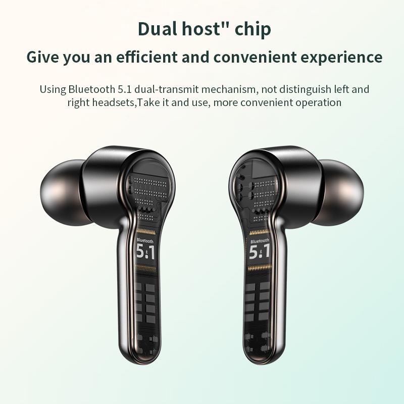 Tai Nghe Không Dây TWS Bluetooth 5.1 2000MAh Thể Thao Chống Thấm Nước Tai Nghe HiFi 9D Bass Stereo Tai Nghe Nhét Tai Có Micro