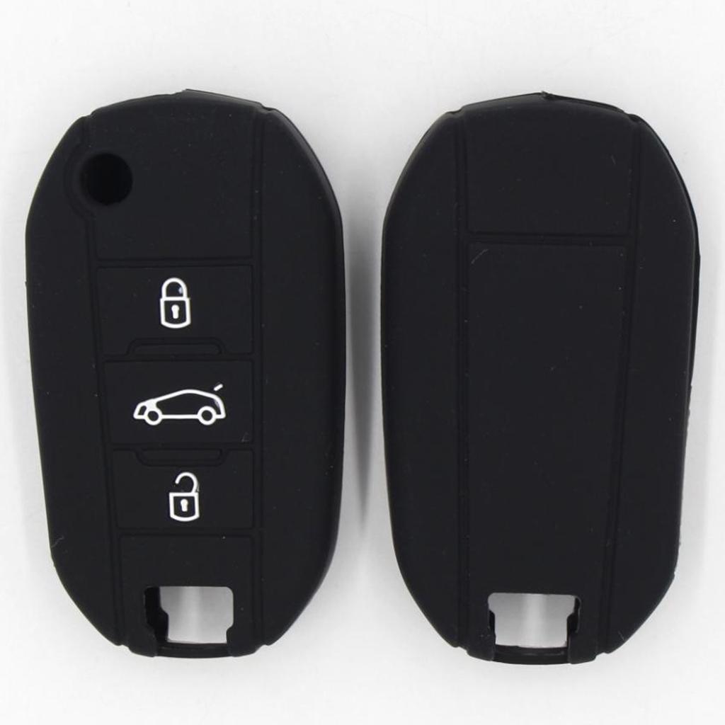 2x Silicone Cover Fit for AUDI Folding Remote Key Fob Case Shell Black