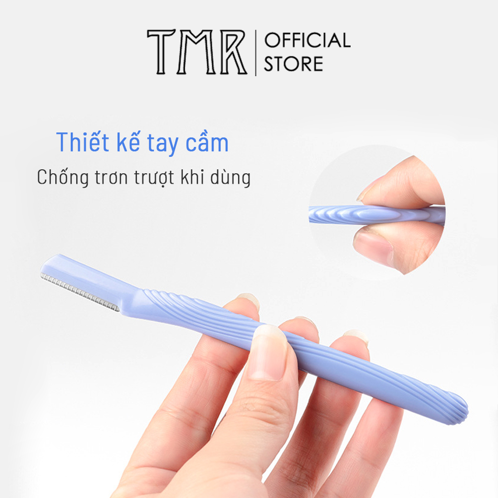 Combo 3 Dao cạo lông mày TMR - Tool In My Room thép không gỉ Dao cạo chân mày 3 set (Hồng/Xanh/Trắng) nhỏ gọn, tiện dụng