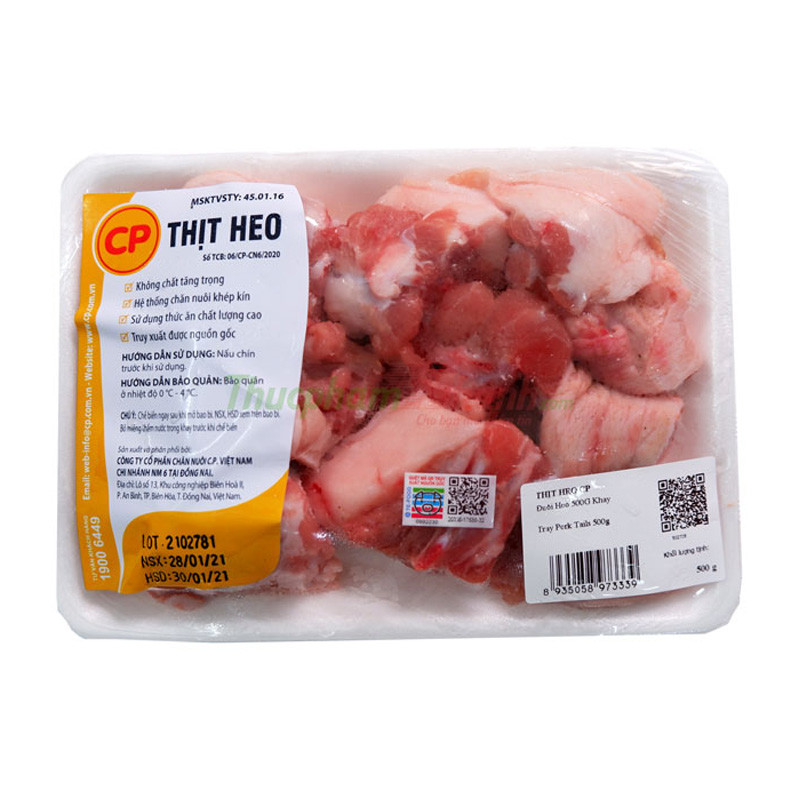 - Đuôi heo CP - Khay 500g
