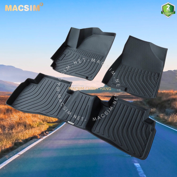 Thảm lót sàn xe ô tô Hyundai Creta 2023 (sd) Nhãn hiệu Macsim chất liệu nhựa TPE cao cấp màu đen