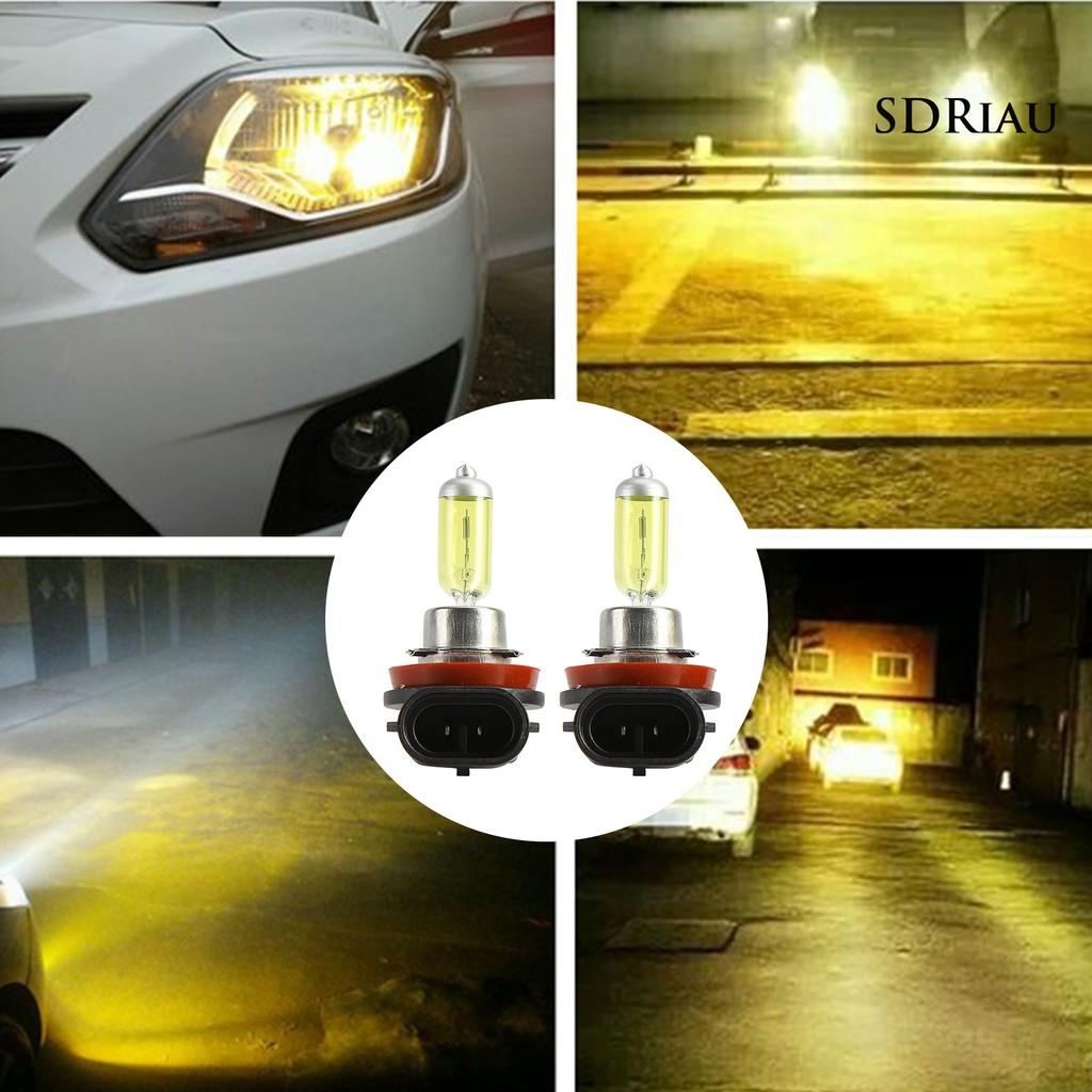 2 Bóng Đèn Halogen 12v 55w H11 3000k Thay Thế Cho Đèn Pha Xe Hơi