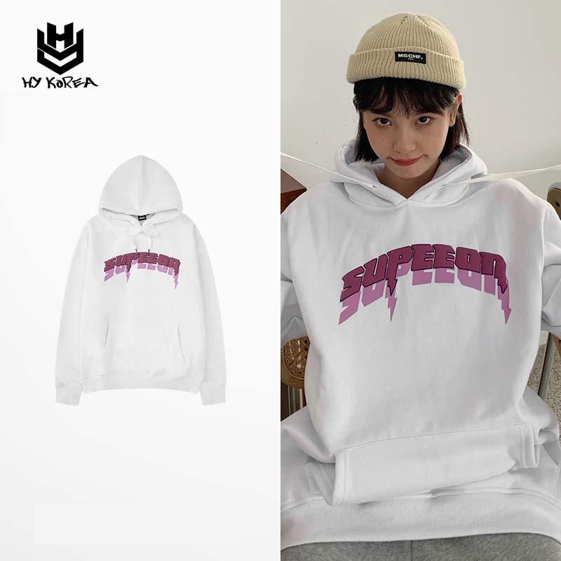 Áo hoodie HY KOREA In Hình SUPEEON 332 sweater nỉ nam nữ from rộng Unisex