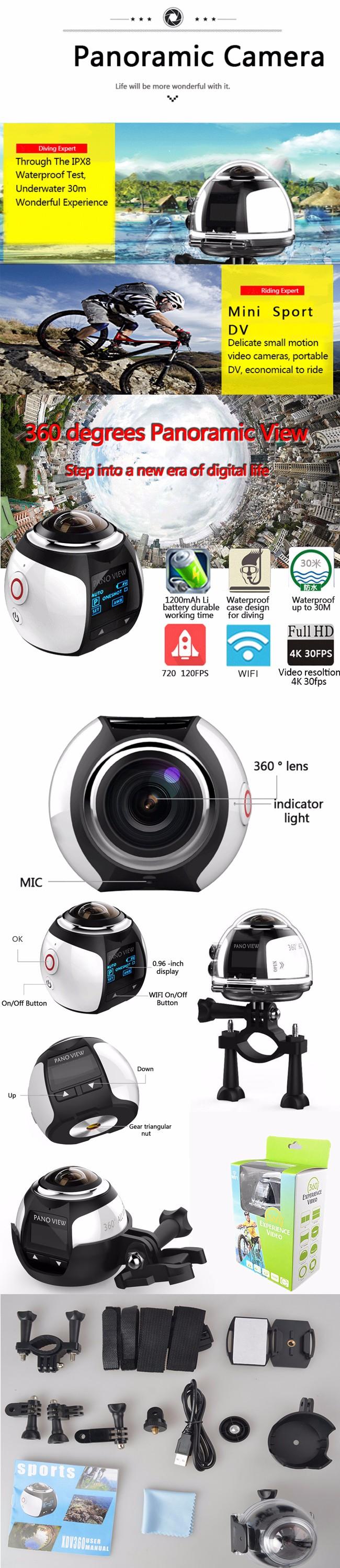 Máy ảnh WiFi mắt cá góc rộng nhiều màu với LTPS LCD