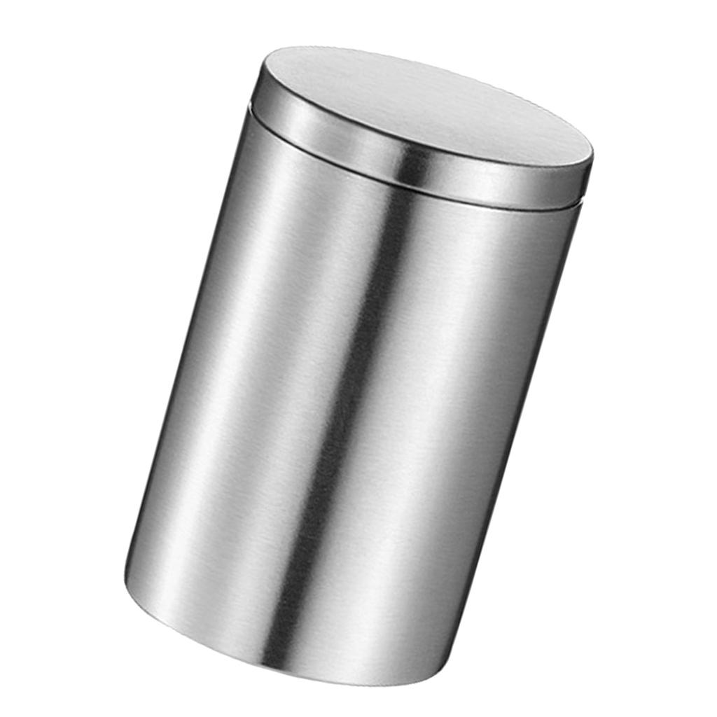 Storage Canister Tin Jar Tea Coffee Container Stainless Steel Cigarette Box