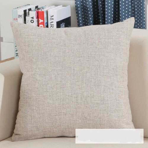 Vỏ Gối Tựa Lưng Trang Trí Sofa Vải Bố Màu Trơn PV9109