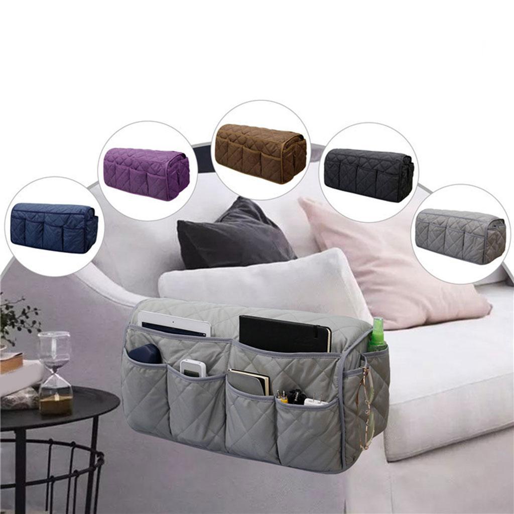 3pcs Non-Slip Sofa Armrest Organizer Remote Control Holder for Cellphone Tablet