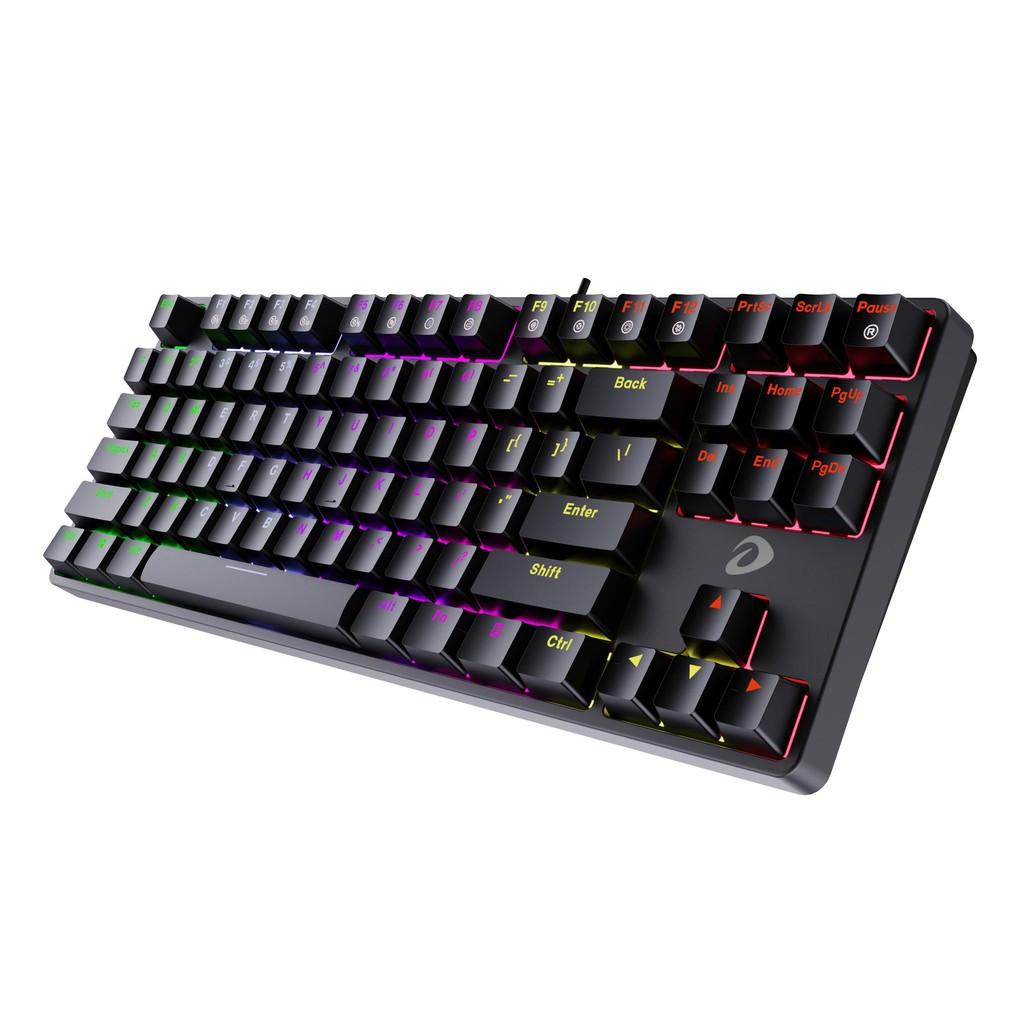 Bàn phím cơ Gaming Dareu EK87 Multiled Đen Black - Hàng Chính Hãng