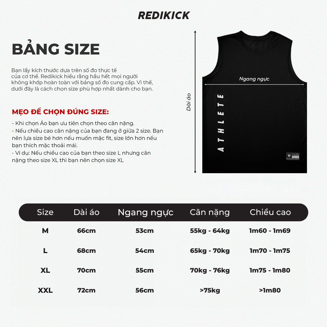 Áo thể thao ba lỗ Redikick Athletic Club Tank Top co giãn thoáng mát Bóng Rổ, Pickle ball, Gym, Chạy Bộ, Bóng Đá, Tennis