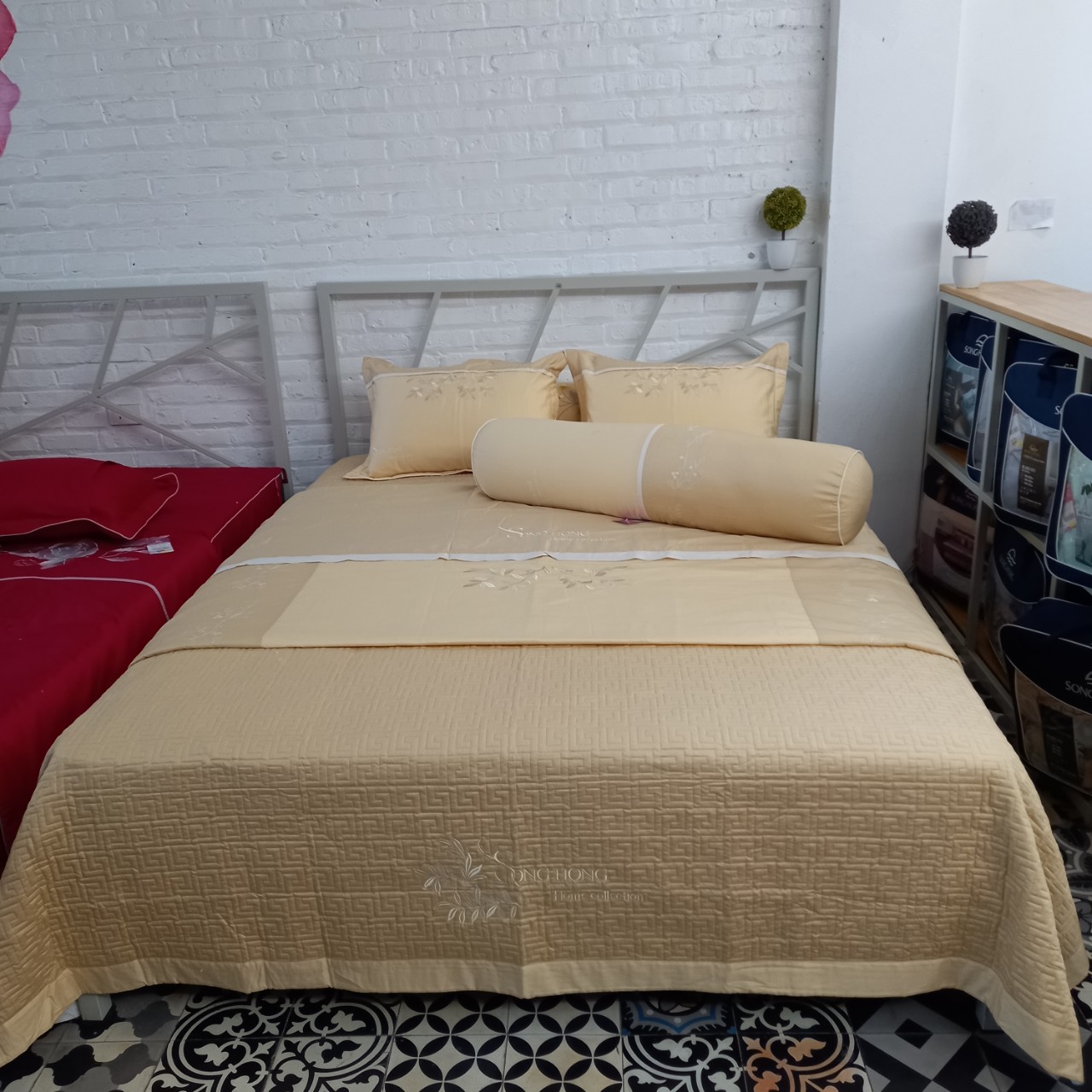 Bộ chăn ga gối cao cấp Sông Hồng H17048