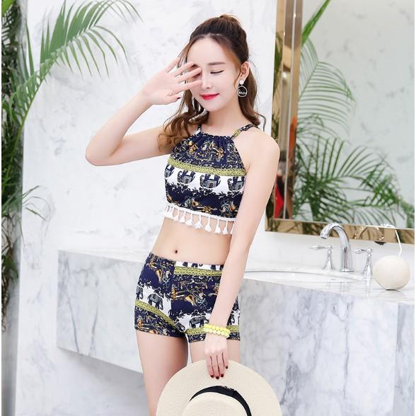 Bikini đi biển thổ cẩm siêu đẹp tặng kèm khăn