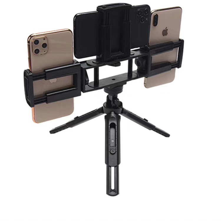 Giá đỡ livestream Kẹp 3 điện thoại - Giá đỡ điện thoại để quay video Thế hệ mới - Tripod Live 3 in1 – Hàng Xịn – Shop Uy Tín