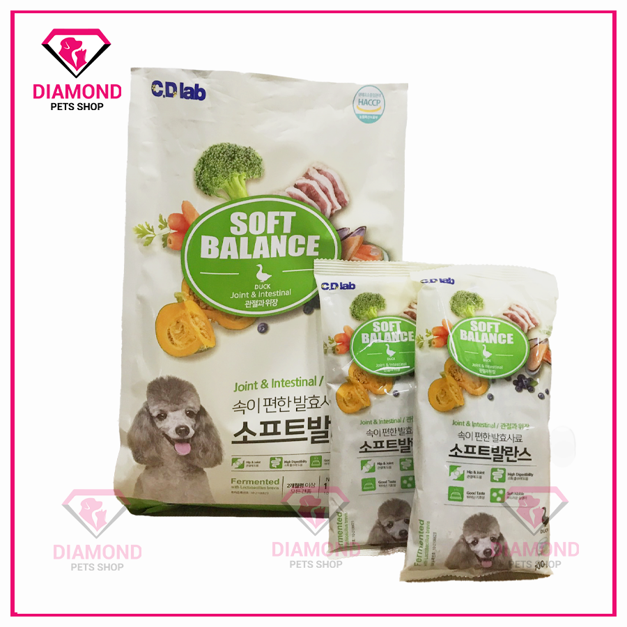 (100g/1.2kg) Soft Balance - Thức ăn hạt mềm TỐT CHO XƯƠNG KHỚP VÀ ĐƯỜNG RUỘT dành cho chó mọi lứa tuổi VỊ VỊT