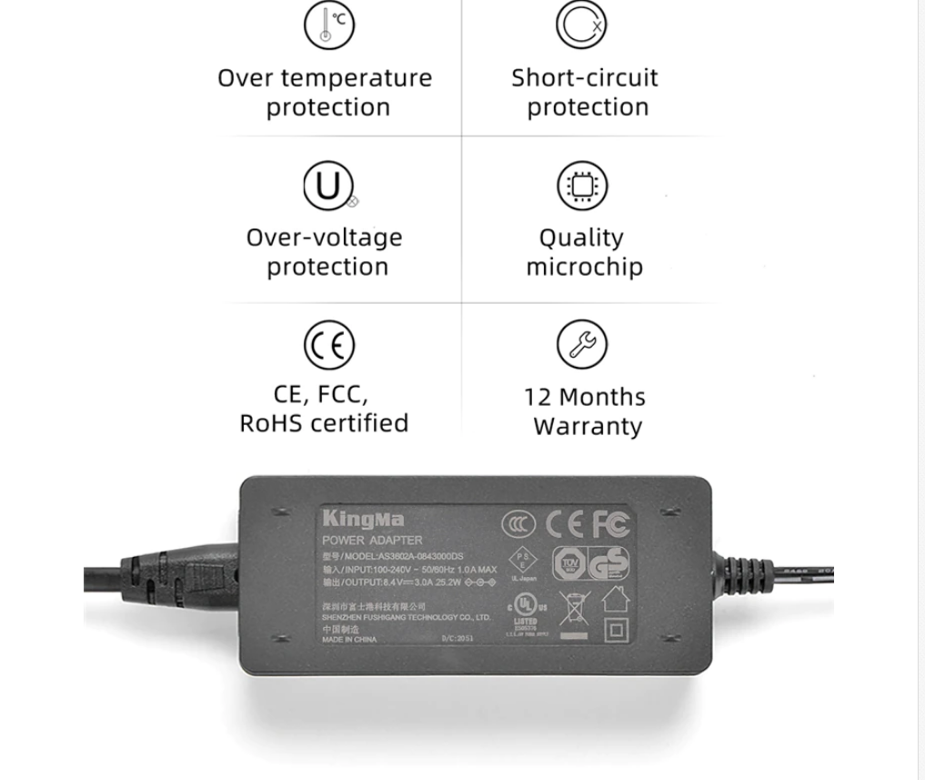 Bộ pin giả KingMa EN-EL14 với Bộ chuyển đổi nguồn điện EU plug Power adapter - Hàng chính hãng