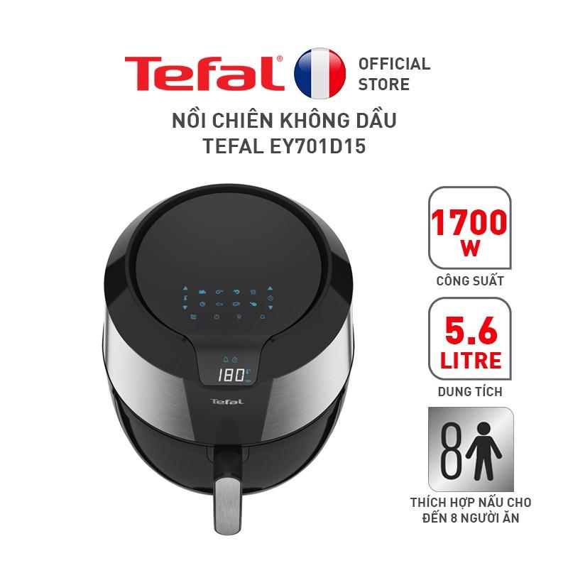 Nồi chiên không dầu điện tử Tefal XXL EY701D15, Dung tích lòng nồi 6.3L / Giỏ Chiên 5.6L/1.6kg - Hàng chính hãng